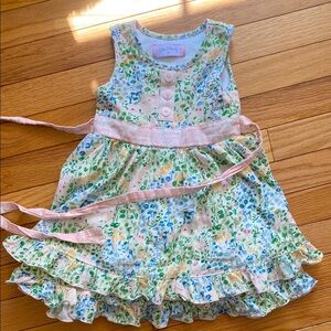 SweetHoney Floral Dress with Pink and Blue